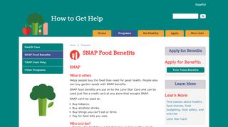 
                            4. SNAP Food Benefits | How to Get Help - Your Texas Benefits