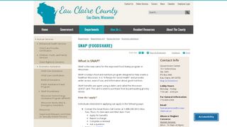 
                            10. SNAP (Foodshare) | Eau Claire County