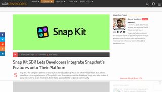 
                            6. Snap Kit SDK Lets Developers Integrate Snapchat's Features