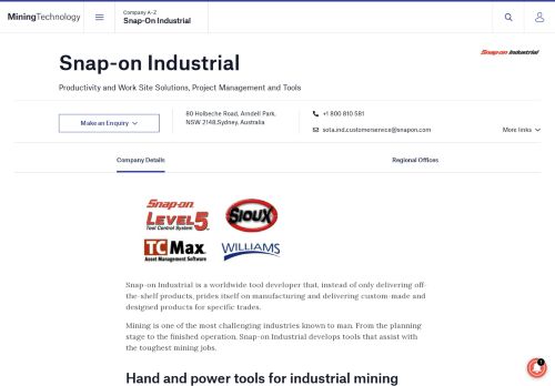 
                            9. Snap-on Industrial - Mining Technology | Mining News and Views ...
