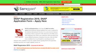 
                            3. SNAP Registration 2018, SNAP Application Form - Apply ... - SarvGyan
