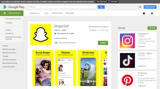 
                            3. Snapchat - Aplicaciones en Google Play