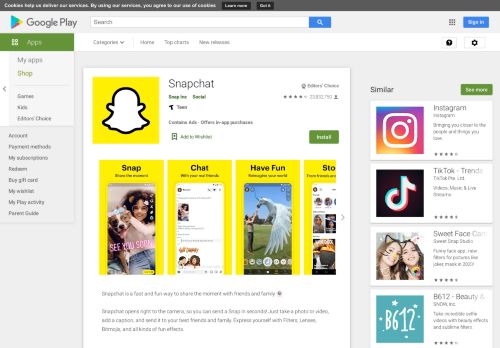 
                            12. Snapchat – Apps no Google Play