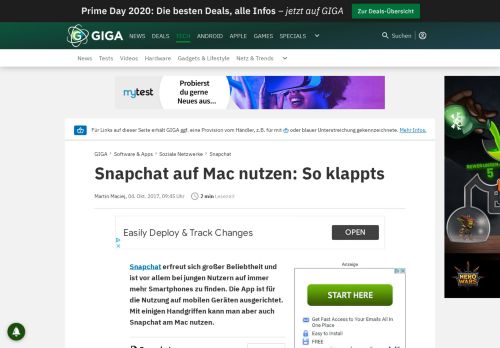 
                            4. Snapchat auf Mac nutzen: So klappts – GIGA