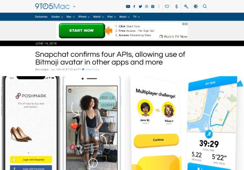 
                            7. Snapchat confirms four APIs, allowing use of Bitmoji avatar in other ...