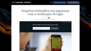 
                            6. Snapchat intensifica sua segurança com a verificação de login ...