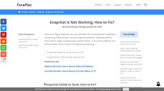 
                            13. Snapchat Is Not Working, How to Fix? - FonePaw