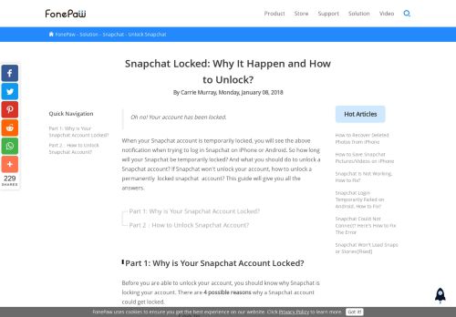 
                            12. Snapchat Locked: Why It Happen and How to Unlock? - FonePaw