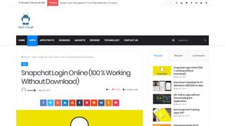 
                            10. Snapchat Login Online (100 % working without Download)