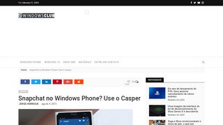 
                            4. Snapchat no Windows Phone? Use o Casper - Windows Club