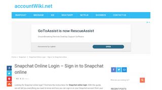 
                            6. Snapchat Online Login - Sign in to Snapchat online - ...