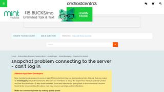 
                            11. snapchat problem connecting to the server - can't log in - Android ...