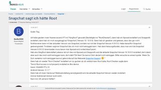 
                            8. Snapchat sagt ich hätte Root - Snapchat – Android-Hilfe.de