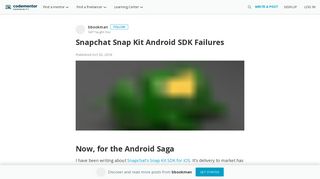 
                            3. Snapchat Snap Kit Android SDK Failures | Codementor
