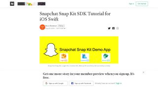 
                            10. Snapchat Snap Kit SDK Tutorial for iOS Swift – Adventures in iOS ...