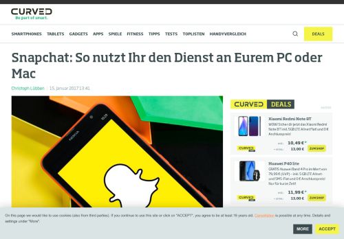 
                            11. Snapchat: So nutzt Ihr den Dienst an Eurem PC oder Mac ... - Curved