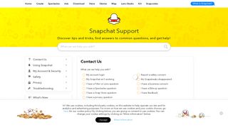 
                            2. Snapchat Support