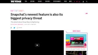 
                            12. Snapchat's newest feature is also its biggest privacy threat - The Verge