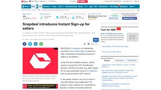 
                            8. Snapdeal introduces Instant Sign-up for sellers - The Economic Times