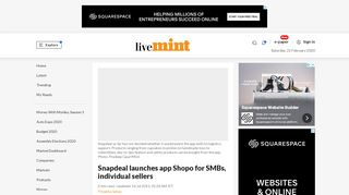 
                            7. Snapdeal launches app Shopo for SMBs, individual sellers - Livemint