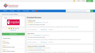 
                            13. SnapDeal Reviews, Snapdeal.com online reviews, Rating, ...