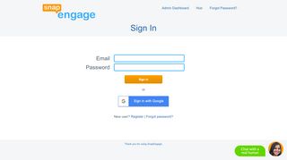 
                            12. SnapEngage | Sign In
