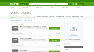 
                            4. Snapfish Coupons, Promo Codes & Deals 2019 - Groupon