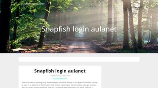 
                            7. Snapfish login aulanet.