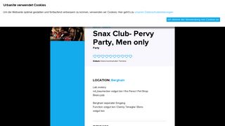 
                            5. Snax Club- Pervy Party, Men only - Party, Berlin | urbanite.net