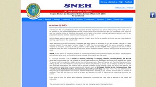 
                            8. SNEH International School::Activities @ SNEH