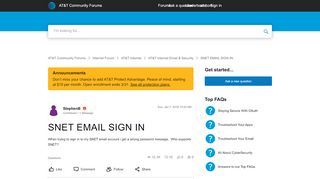 
                            5. SNET EMAIL SIGN IN - AT&T Community