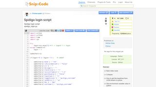 
                            10. Snip2Code - Spidigo login script