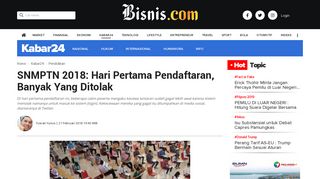 
                            11. SNMPTN 2018: Hari Pertama Pendaftaran, Banyak Yang Ditolak