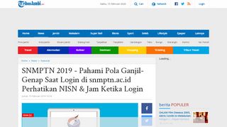 
                            11. SNMPTN 2019 - Pahami Pola Ganjil-Genap Saat Login di ...