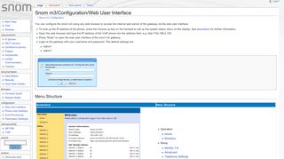 
                            2. Snom m3/Configuration/Web User Interface - Snom User Wiki