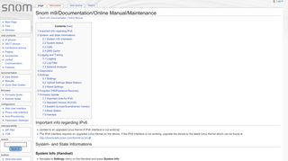 
                            8. Snom m9/Documentation/Online Manual/Maintenance - Snom User Wiki