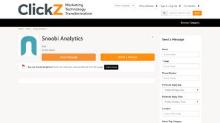 
                            13. Snoobi Analytics - Data - Martech - ClickZ Martech Directory