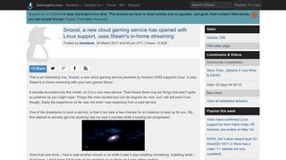 
                            12. Snoost, a new cloud gaming service has opened with Linux support ...