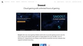 
                            1. Snoost: Cloud gaming with unlimited hours of gaming | BetaList