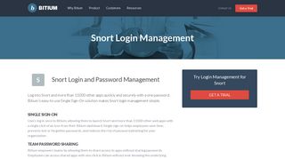 
                            6. Snort Login Management - Team Password Manager - Bitium