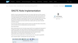 
                            3. SNOTE Note Implementation - archive SAP