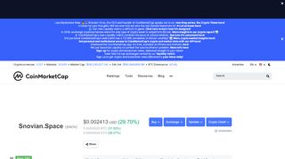 
                            7. Snovian.Space (SNOV) price, charts, market cap, and other metrics ...