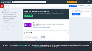 
                            10. Snovio | Crunchbase