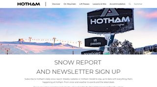 
                            10. Snow Report and Newletter Sign Up | Hotham Alpine Resort