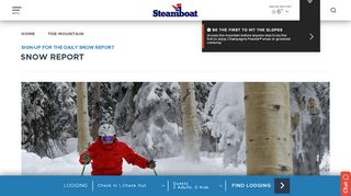 
                            13. Snow Report Sign Up - Steamboat