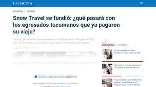 
                            2. Snow Travel se fundió: ¿qué pasará con los egresados tucumanos ...