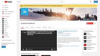 
                            2. Snowboard Addiction - YouTube