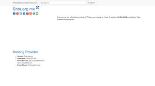 
                            9. Snte.org.mx Error Analysis (By Tools) - WebsiteSuccessTools.com
