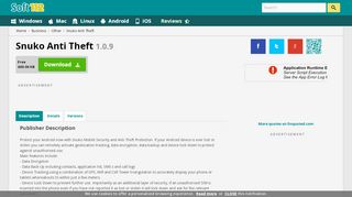 
                            1. Snuko Anti Theft 1.0.9 Free Download