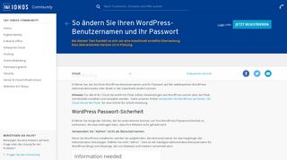 
                            3. So ändern Sie Ihren WordPress-Benutzernamen und Ihr ... - 1&1 IONOS